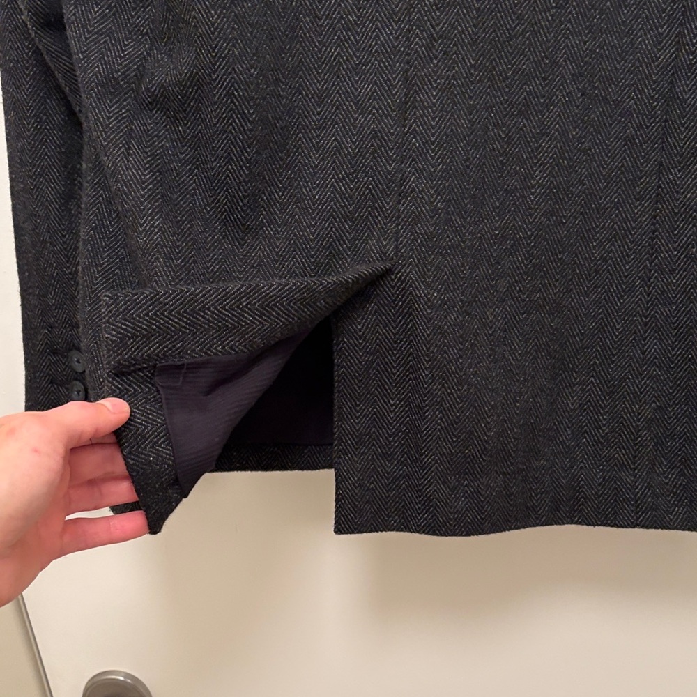 BDG Black Wool blend Jacket, Blazer. Harringbone pattern. size small